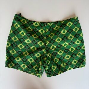 Green Clover Patterned Shorts